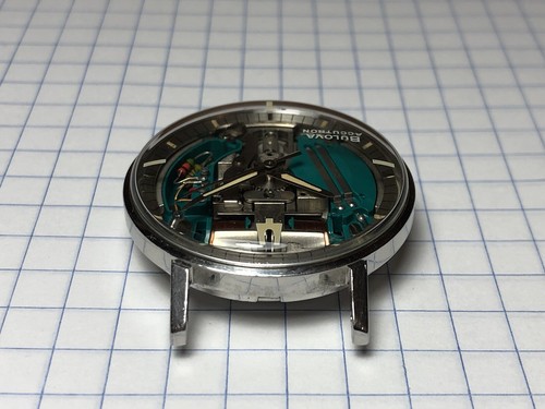 Vintage SWISS 1964 Bulova Accutron Spaceview #316 Tuning Fork 214H Men's Watch - Picture 7 of 21