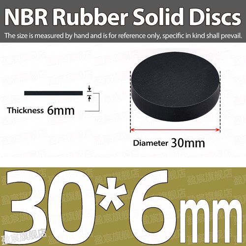 NBR Rubber Solid Discs Flat Round Pad Sealing Non-Slip Cushioning Dia 5mm-150mm - Bild 198 von 266