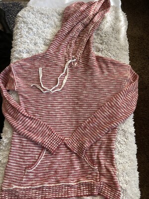 Pink Republic XS striped knit pocket hoodie Great shape