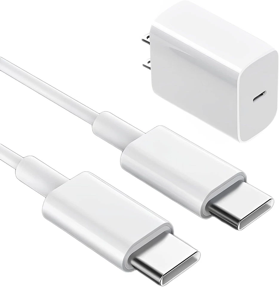 30W Fast Power Adapter and USB-C And 3.3 FT/1M USB C to USB C Cable - Image 2 of 4