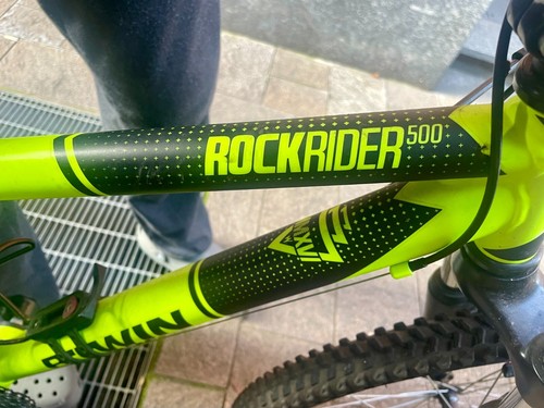 Bici mtb Btwin rockrider 500 giallo fluo - Foto 5 di 5