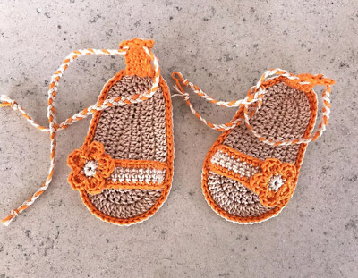 Häkelschuhe Baby Sandalen Sommerschuhe für Mädchen Handarbeit