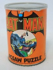 Vintage 1974 Batman Jigsaw Puzzle In A Tin - Complete 200 Pieces
