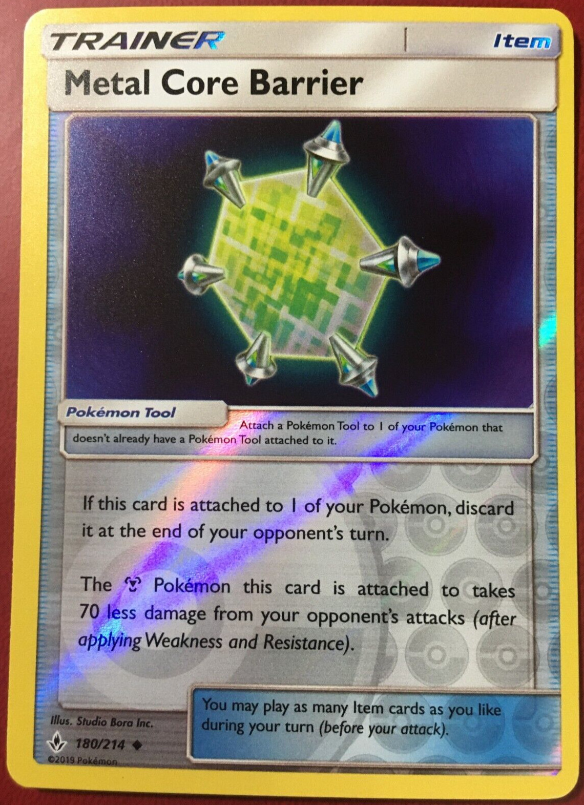 POKEMON METAL CORE BARRIER 180/214 UNBROKEN BONDS UNCOMMON REVERSE HOLO NM