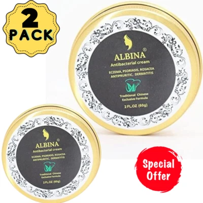 2x ALBINA Psoriasis Eczema Rosacea Dermatitis Cream, Treatment Gel 60g- UK