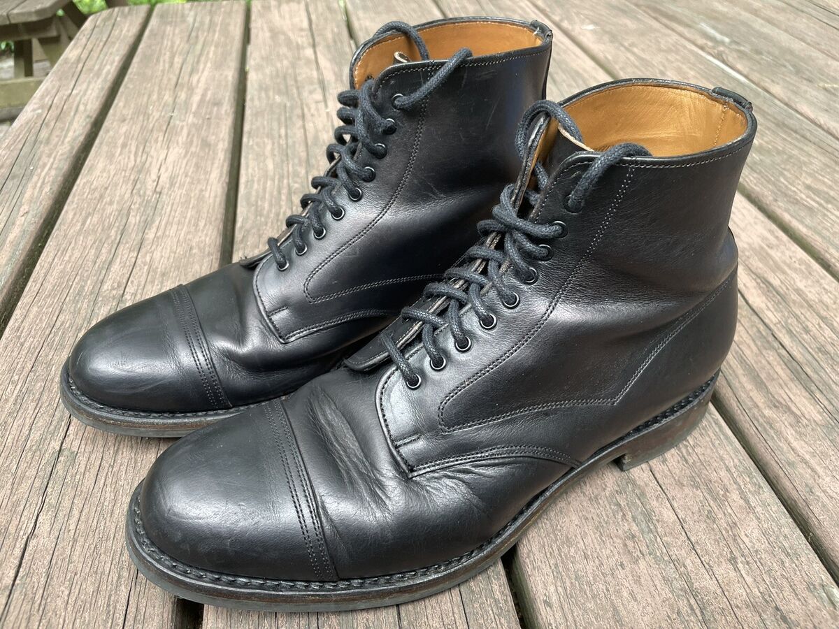 Joseph Cheaney 10.5 US / 9.5 UK Leather Derby Boots Black Joseph Cheaney 10.5 US / 9.5 UK Leather Derby Boots Black