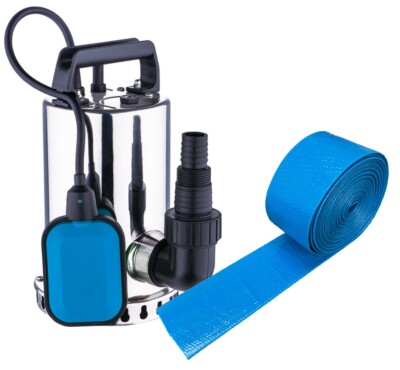 Deluxe Edelstahl Tauchpumpe mit 5M Schlauch Whirlpools & Pools Wasserwanne