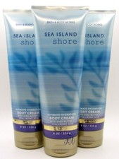 BATH  BODY WORKS SEA ISLAND SHORE BODY CREAM 8 OZ LOT OF 3 PCS 