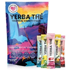 Yerba Mate Powder - Gut Health Support Drink - Probiotics Prebiotics - Reduc...