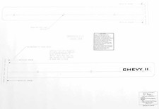 1966 Chevy Ii Nova Rear Trunk Lid Trim Molding Template Kit