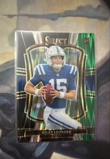 2025 Panini Select -  Riley Leonard #133 Black & Green Shock Prizm (RC) premier