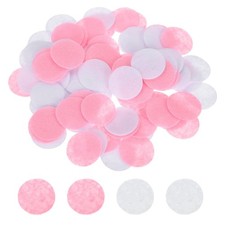 200Pcs 25mm 1" Round Felt Circles Non-Woven Felt Fabric Pads White/Pink