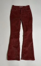 Wrangler Maroon Red Corduroy Flare Pants Kids Size 12 Reg