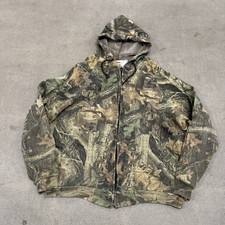 Vintage Realtree Camo Hoodie Mens 2XL Green WALLS y2k Grunge Sweatshirt USA