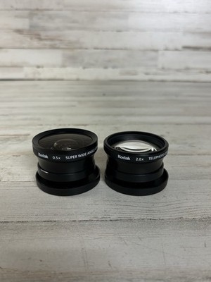 Kodak 0.5x Super Wide Angle 2.0x Telephoto Converter Lens Set 37mm 