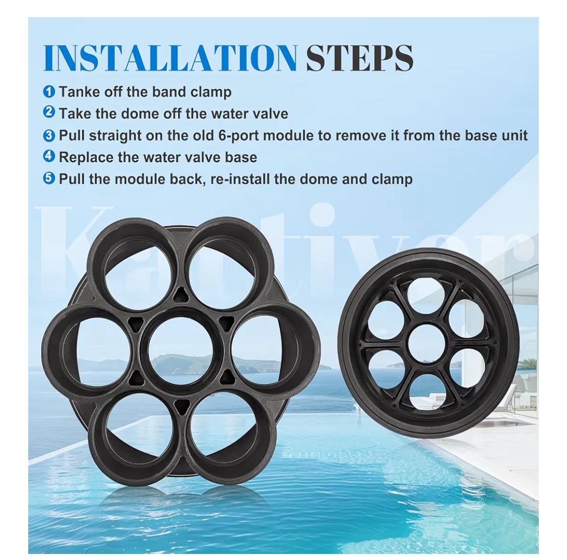 005302403203 Water Valve Base Kit  For Paramount Six Port Module & Shell O-Ring