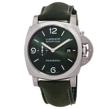 Panerai Luminor Marina Titanio Automatic Green Dial Watch PAM03325