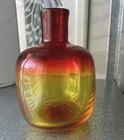 Blenko 6424 Amberina Tangerine Glass Bottle Vase