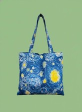 Van Gogh-Inspired Starry Night Print Fabric Bag