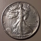1940-S Walking Liberty 90% silver Half Dollar San Francisco Mint #306s-13124/F16