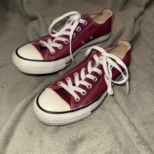 Converse Chuck Taylor All Star Low Top Maroon Dark Red Unisex M 5 W 7 EUC