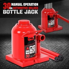 30 Ton(66138.6lb) Auto Car Repair Manual Handle Hydraulic Welded Bottle Jack Red