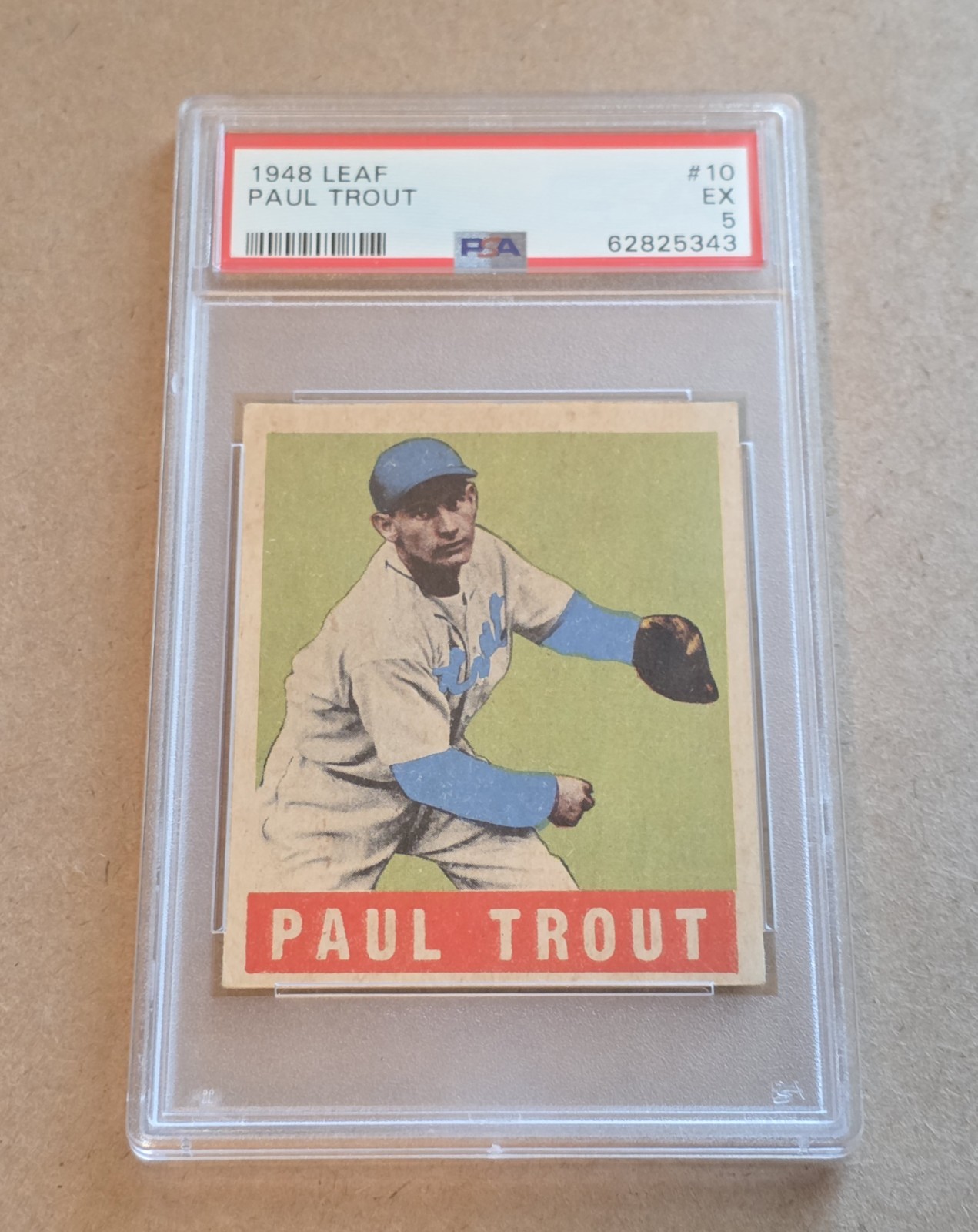 1948 Leaf #10 Paul Dizzy Trout Tigers PSA 5 EX
