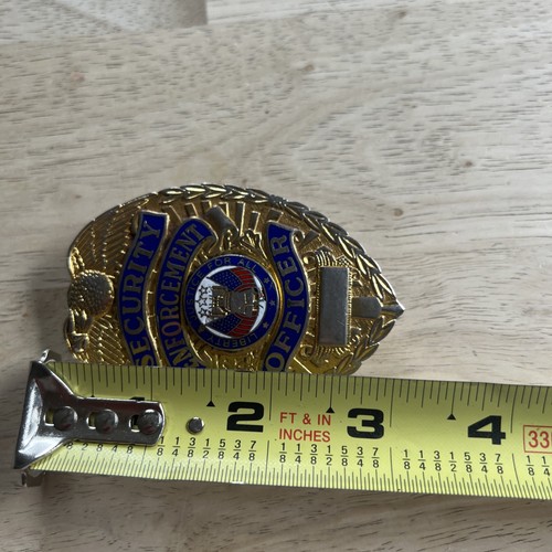 Vintage Security Enforcement Officer Pin goldfarben - Bild 5 von 13