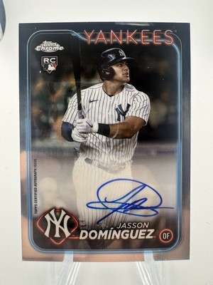 2024 Topps Chrome Jasson Dominguez Auto RC #RA-JDZ Yankees Rookie