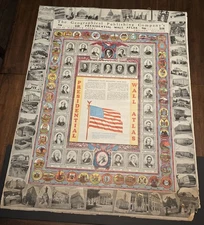 Geographical Publishing, Presidential Wall Atlas, 1930s