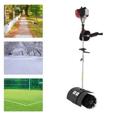 #ad 4 Stroke Lawn Yard Sweeper Artificial Grass Snow Clean Sweeper Broom Driveway US $222.26