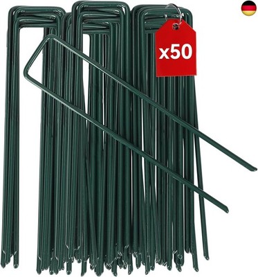 iropro Erdanker für Unkrautvlies (50 Stück), Stabile Heringe Erdnägel für Unk