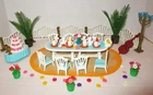 Vtg Playmobil 5339 Fence Plants Table 8 Chairs Lot Victorian Wedding Reception