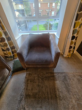 Upholstered Accent Chair with Arms, Grey Solid, Living Room, 1 Chair