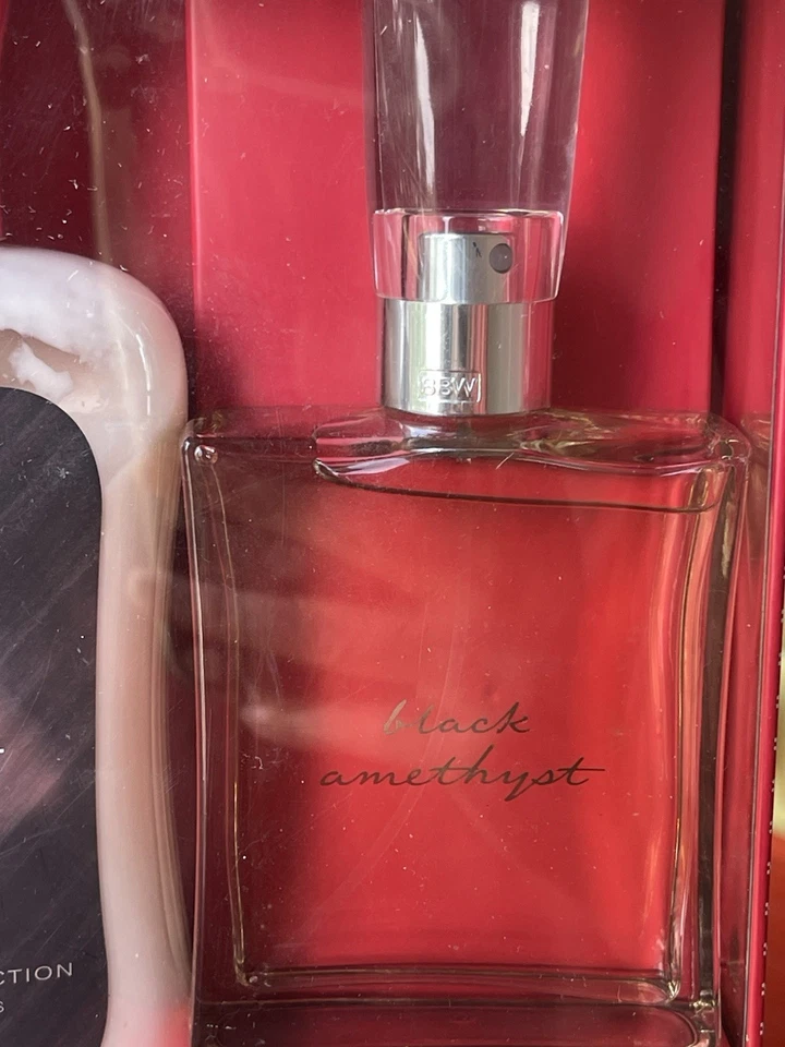 Retired Black Amethyst Gift Set 8oz Lotion 2.5oz Perfume New With Box — 第 3/4 张图片