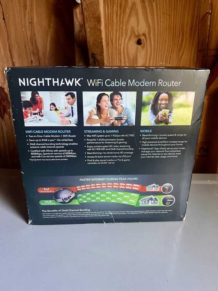 Netgear Nighthawk AC1900 WiFi 5 DOCSIS 3.0 Cable Modem Router C7000 - Image 3 of 4