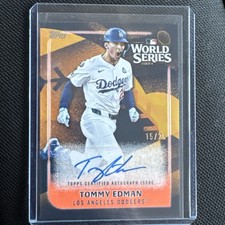 2025 Topps Series 2 Tommy Edman World Series Champion Auto orange /25 #WCA-TD