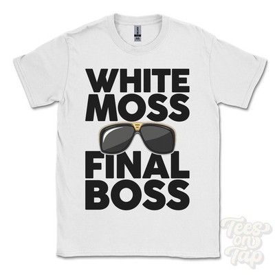 WHITE MOSS FINAL BOSS T-SHIRT lustiges Weihnachtsgeschenk Alsager Kendal Keswick Cheshire