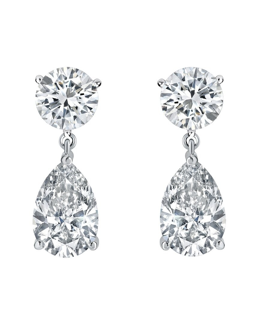 Женские серьги с бриллиантами, выращенными в лаборатории, весом 14 Карат по 4,00 Карата.