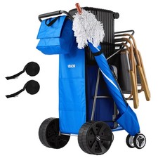 Beach Cart w/Large Wheels for Sand,165 lbs Load Capacity,Heavy Duty Folding Beac