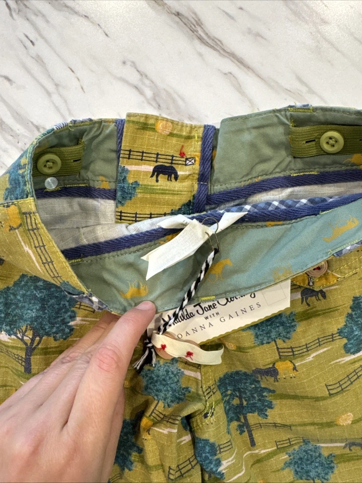 Matilda Jane Joanna Gaines Farm Print Shorts Size 4 Boys NWT  - Image 4 of 4