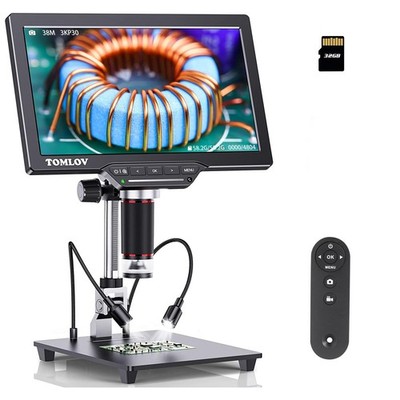 DM202 3K Digital Microscope: 10.1'' HDMI LCD Microscope, 38MP Coin Microscopes...