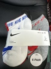 Nike Kid s Swoosh Cushioned No Show Training Socks 6 Pack Yth 7C-10C
