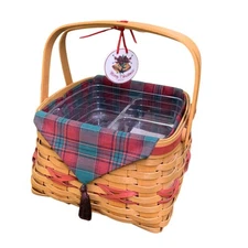 Vintage Longaberger 2000 Christmas Collection Red Deck‎ The Halls Basket