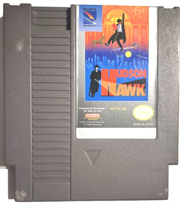 Hudson Hawk NES Nintendo Cartridge Authentic Tested Working Sony Imagesoft