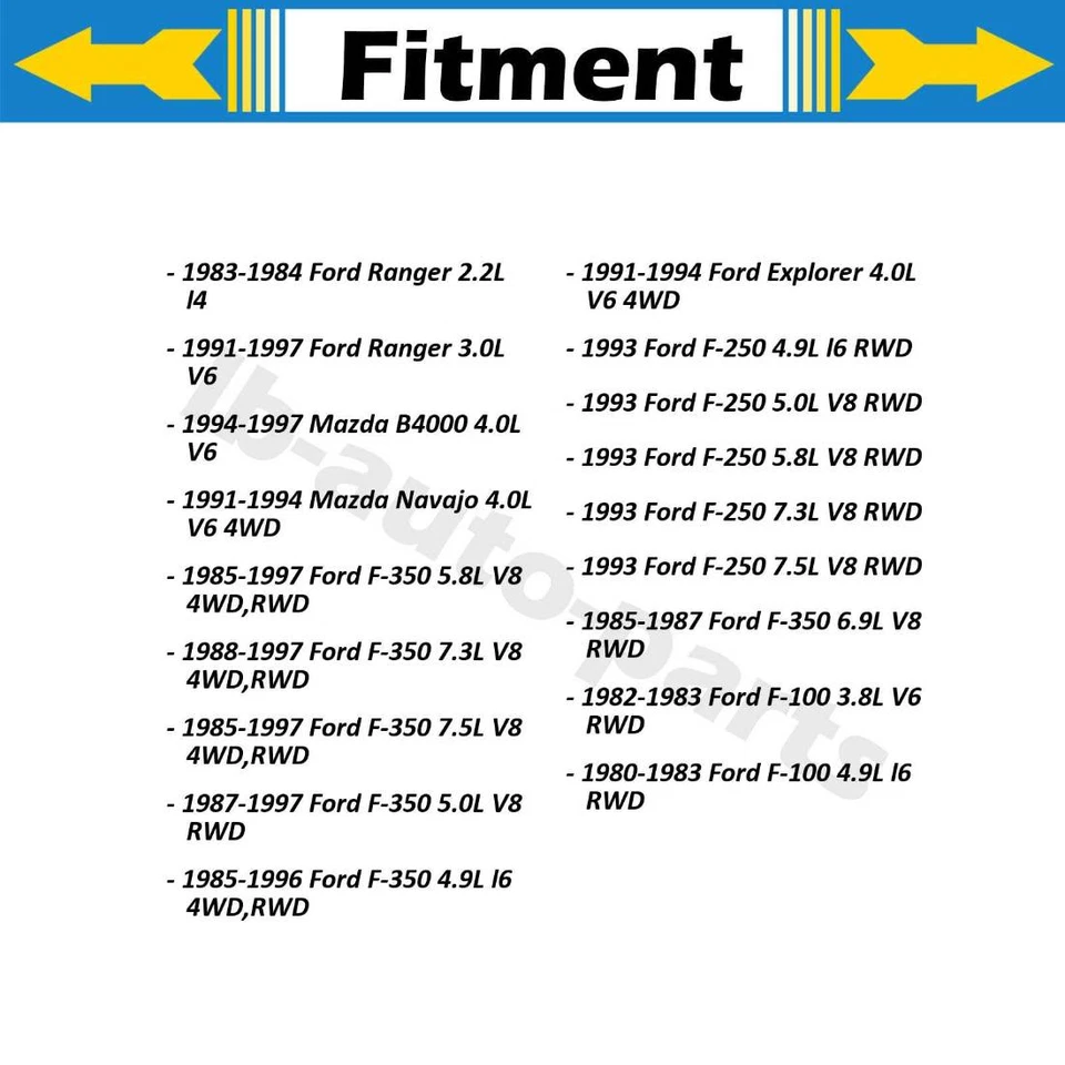 Manguito de ajuste de extremo de barra de amarre delantera 2x para Ford Bronco 4,9 L 1980-1992 Foto 3 de 4
