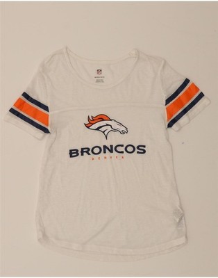 NFL Girls Denver Broncos Graphic T-Shirt Top 10-11 Years Medium White DH05