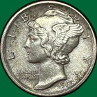 1917 Mercury Dime Silver Choice Almost Uncirculated AU+/UNC Coin #33574