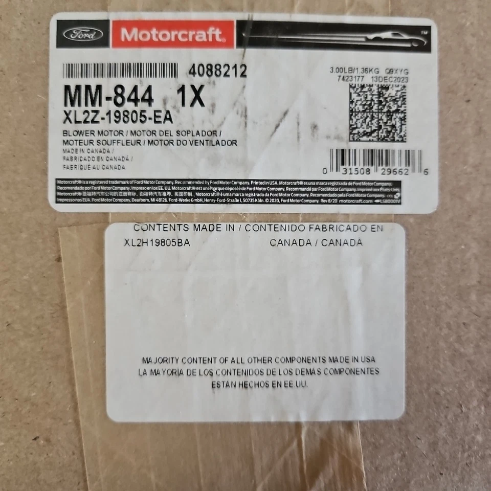 Motor soplador delantero MM-844 Motorcraft nuevo para camioneta Explorer Ford Ranger Mercury Foto 3 de 4