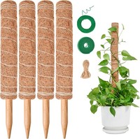 Moosstab 40Cm Kokos Rankhilfe FüR Monstera Kletterpflanzen 4 StüCk Garten